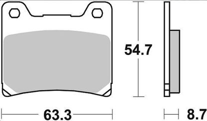 Obrazek 555LS Klocki hamulcowe SBS 555 LS sinter kolor złoty