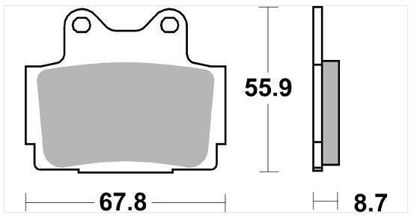 Obrazek 570LS Klocki hamulcowe SBS 570 LS sinter kolor złoty