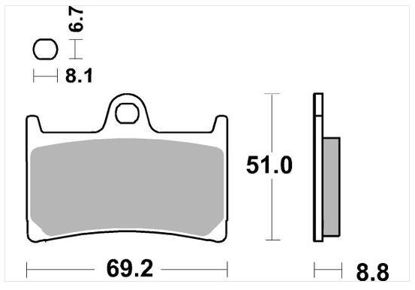 Obrazek 634HS Klocki hamulcowe SBS 634 HS sinter kolor złoty