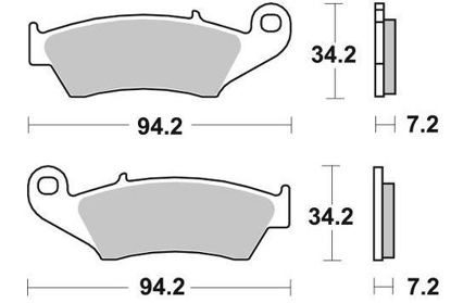 Obrazek 694CS Klocki hamulcowe SBS 694 CS Off-Road Carbon Silver