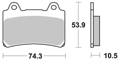 Obrazek 590LS Klocki hamulcowe SBS 590 LS sinter kolor złoty