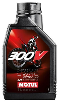 Obrazek Motul 300V 5W40 1L 4T OFF Road syntetyczny olej silnikowy Factory Line