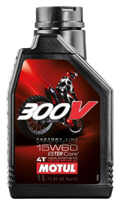 Obrazek Motul OFF Road 300V 15W60 1L 4T syntetyczny olej silnikowy Factory Line