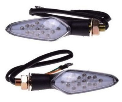 Obrazek Kierunkowskaz LED 1295 obudowa czarna klosz biały gwint M10