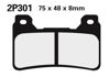 Obrazek 301ST Klocki hamulcowe NISSIN 2P-301ST Sintered 2P301ST CBR 600 1000 RR CB
