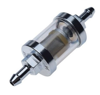 Obrazek Filtr paliwa 6,5 mm metal chrom