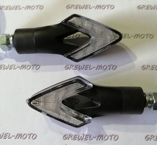 Obrazek Kierunkowskaz LED 1399 obudowa czarna klosz biały gwint M8