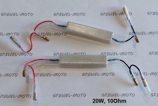 Obrazek Opornik 10 Ohm 20W kierunkowskazów LED rezystor biały
