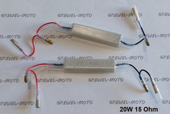 Obrazek Opornik 15 Ohm 20W kierunkowskazów LED rezystor biały