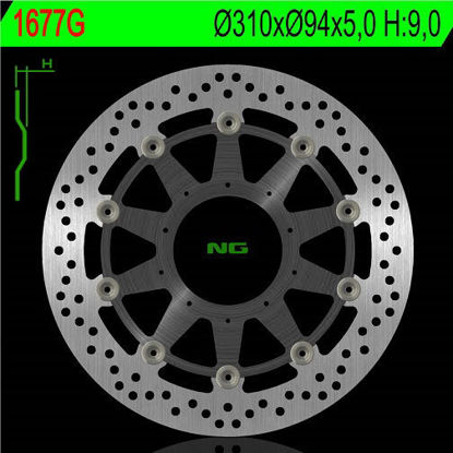 Obrazek 1677G Tarcza hamulcowa NG 1677G przód 310x94x5 5x6,5 Honda VFR 800 F 14-18, VFR 800 X 15-18 NG1677G