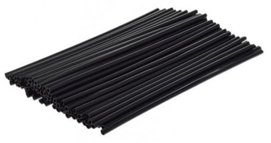 Obrazek Nakładki na szprychy długość 240 mm kolor CZARNY 36 szt osłona szprych