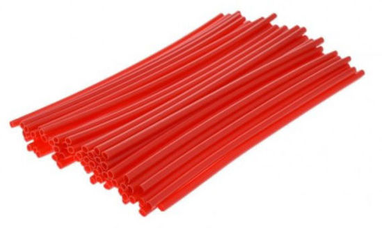 Obrazek Nakładki na szprychy długość 240 mm kolor CZERWONY 72 szt osłona szprych