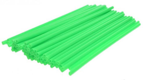 Obrazek Nakładki na szprychy długość 240 mm kolor ZIELONY 36 szt osłona szprych