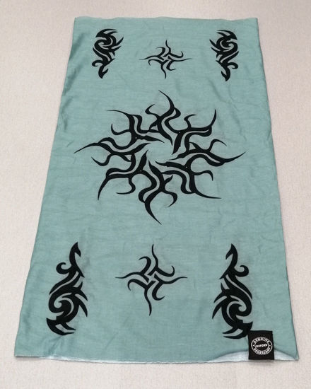 Obrazek NW122 tribal zielony kołnierz wielofunkcyjny komin tunel Oxford Comfy 1szt