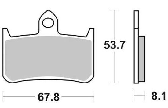 Obrazek 622HS Klocki hamulcowe SBS 622 HS sinter kolor złoty
