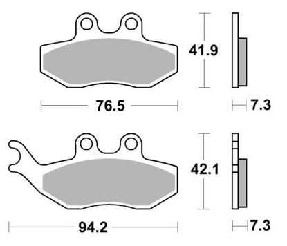 Obrazek 168HF Klocki hamulcowe SBS 168 HF ceramic kolor czarny przód/ tył