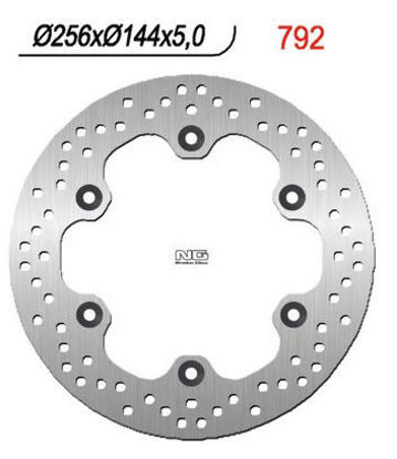 Obrazek 792 Tarcza hamulcowa NG 792 tył 256x144x5 6x10,5 Honda XL 1000 V 03-11, CBR 1100 XX 97-04, X11 00-03 NG792