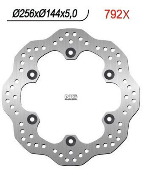 Obrazek 792X Tarcza hamulcowa NG 792X Wave tył 256x144x5 6x10,5 Honda XL 1000 V 03-11, CBR 1100 XX 97-04, X11 00-03 NG792X