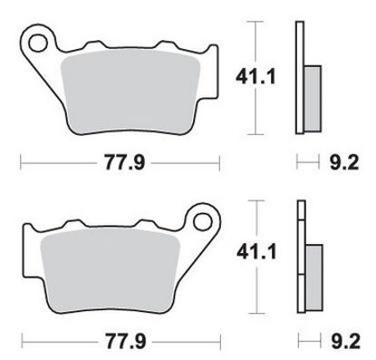 Obrazek 675LS Klocki hamulcowe SBS 675 LS sinter kolor złoty