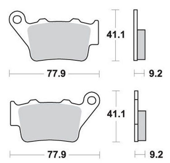 Obrazek 675LS Klocki hamulcowe SBS 675 LS sinter kolor złoty