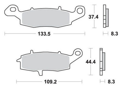 Obrazek 704HS Klocki hamulcowe SBS 704 HS sinter kolor złoty