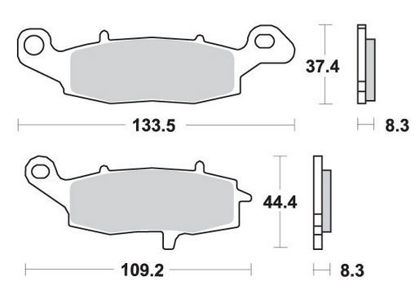 Obrazek 705HS Klocki hamulcowe SBS 705 HS sinter kolor złoty