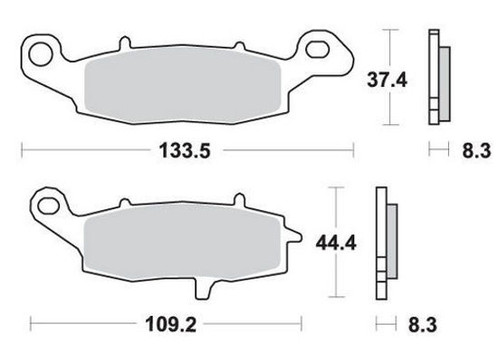 Obrazek 705HS Klocki hamulcowe SBS 705 HS sinter kolor złoty