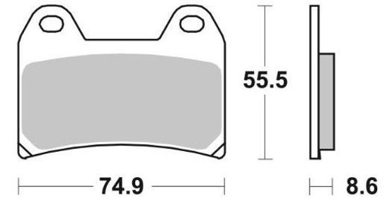 Obrazek 706HS Klocki hamulcowe SBS 706 HS sinter kolor złoty