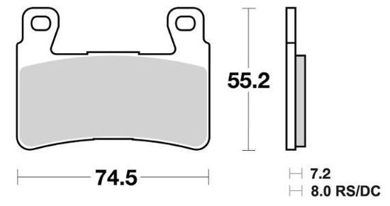 Obrazek 734HS Klocki hamulcowe SBS 734 HS sinter kolor złoty
