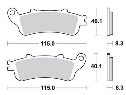 Obrazek 735HS Klocki hamulcowe SBS 735 HS sinter kolor złoty