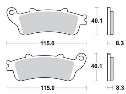 Obrazek 736LS Klocki hamulcowe SBS 736 LS sinter kolor złoty