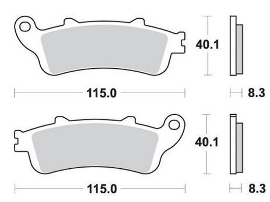 Obrazek 736LS Klocki hamulcowe SBS 736 LS sinter kolor złoty