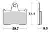 Obrazek 765LS Klocki hamulcowe SBS 765 LS sinter kolor złoty