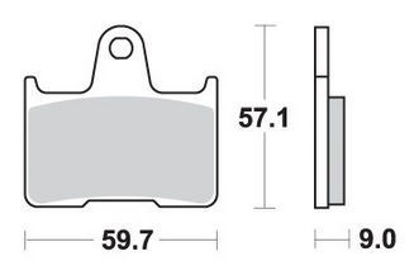 Obrazek 765LS Klocki hamulcowe SBS 765 LS sinter kolor złoty
