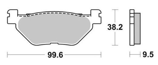 Obrazek 769LS Klocki hamulcowe SBS 769 LS sinter kolor złoty
