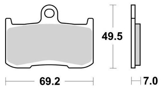 Obrazek 782HS Klocki hamulcowe SBS 782 HS sinter kolor złoty