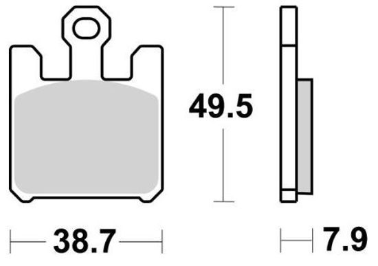 Obrazek 788HS Klocki hamulcowe SBS 788 HS sinter kolor złoty