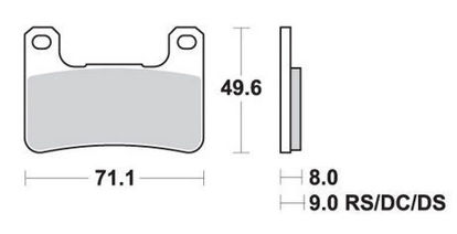 Obrazek 806HS Klocki hamulcowe SBS 806 HS sinter kolor złoty