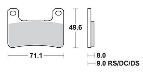 Obrazek 806HS Klocki hamulcowe SBS 806 HS sinter kolor złoty
