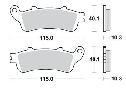 Obrazek 880LS Klocki hamulcowe SBS 880 LS sinter kolor złoty
