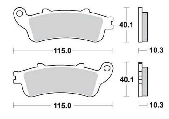 Obrazek 880LS Klocki hamulcowe SBS 880 LS sinter kolor złoty