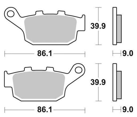 Obrazek 881LS Klocki hamulcowe SBS 881 LS sinter kolor złoty