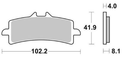 Obrazek 901HS Klocki hamulcowe SBS 901 HS sinter kolor złoty