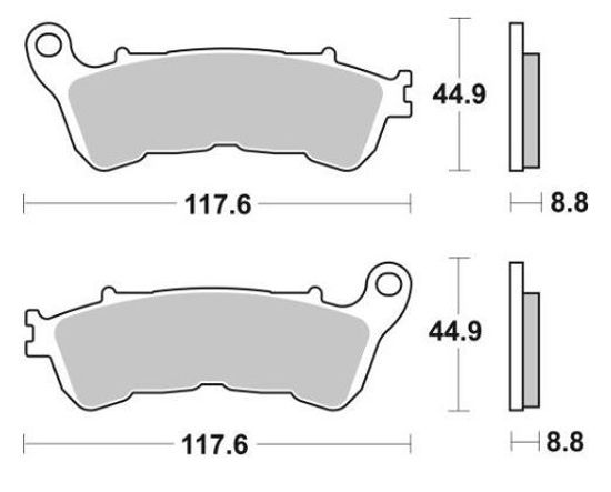 Obrazek 828LS Klocki hamulcowe SBS 828 LS sinter kolor złoty