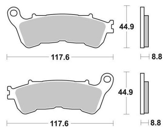 Obrazek 192MS Klocki hamulcowe SBS 192 MS Maxi sinter kolor złoty