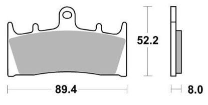 Obrazek 686HS Klocki hamulcowe SBS 686 HS sinter kolor złoty