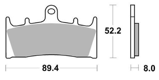 Obrazek 686HS Klocki hamulcowe SBS 686 HS sinter kolor złoty