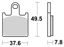 Obrazek 838HS Klocki hamulcowe SBS 838 HS sinter kolor złoty KAWASAKI ZX-6R 07-, Z 750 R 11-12, Z 1000 07-09, GTR 1400 07-, ZZR 1400 06-