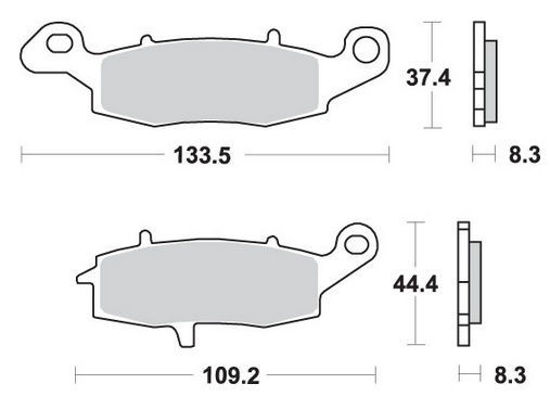 Obrazek 704LS Klocki hamulcowe SBS 704 LS sinter kolor złoty