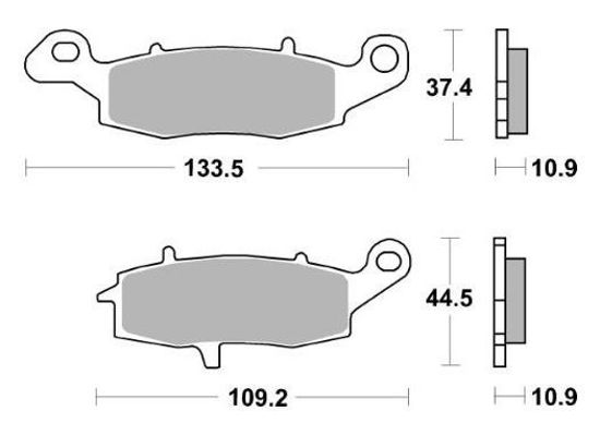 Obrazek 886LS Klocki hamulcowe SBS 886 LS sinter kolor złoty